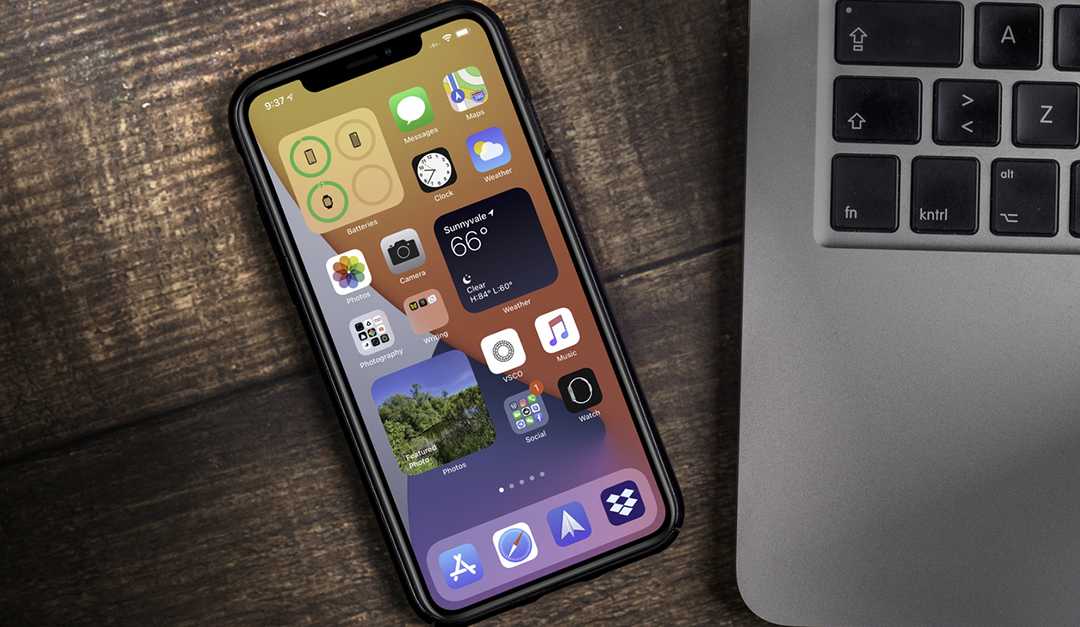 Antalya, TURKEY - September 05, 2020.  new ios 14 screen iphone, Apple's next operating system for its smarphones to be released