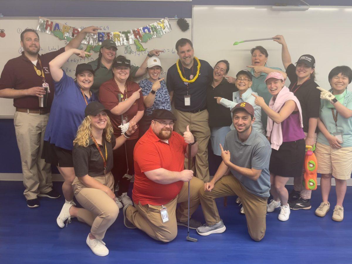 In Photos: Math Teachers Dress as Golfers to Celebrate Mr. V